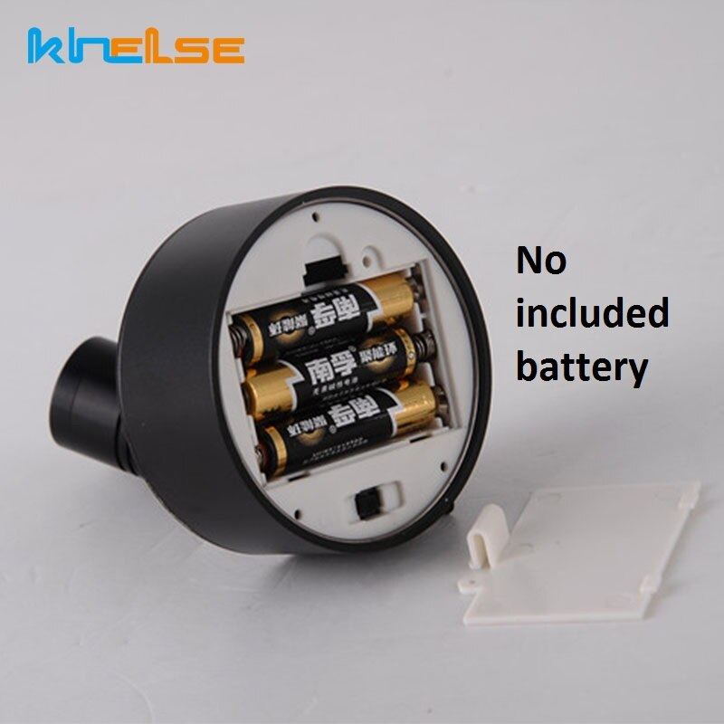 Mini 3w led spotlights aaa batteridrivna lampor glasanvändningslampa trådlöst monterad väggbelysning glödlampor skåp bänk monter