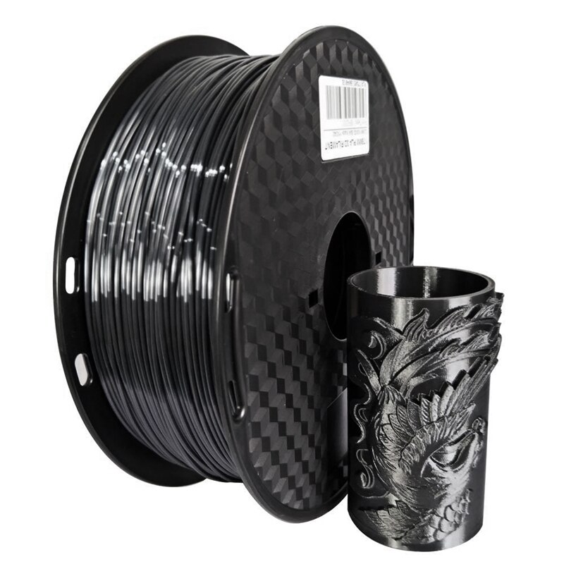Pla 3d printer silke sort filament 1.75mm 250g/500g/1kg 3d print filamenter silkeblød skinnende sublimation materialer forsyninger