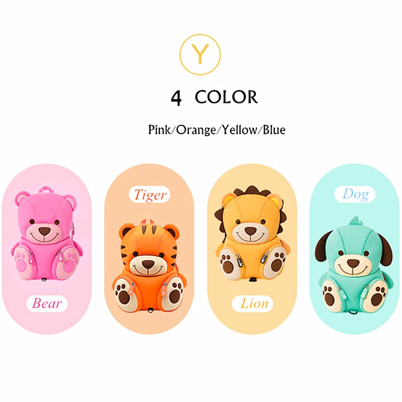 NOHOO sac à dos enfants mignon étanche enfant en bas âge sac à dos 3D dessin animé sacs d'école pour filles sac de voyage pour enfants