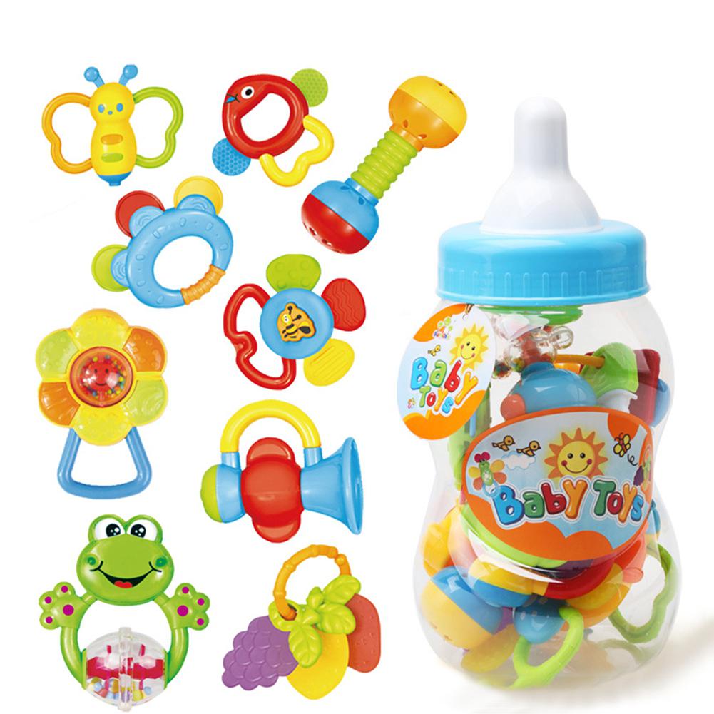 Keine Baby Spielzeug 0-1 Jahre Alt kinder Hand Musik Rassel Guar Spray Flasche Set von 9