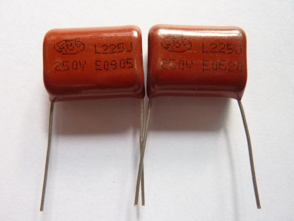 Condensateur à Film en polypropylène métallisé CBB 225 250V 225J CL21 2.2uF 2200nF P20, 10 pièces
