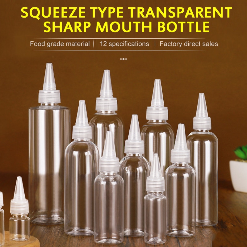 Transparent Abgabe Flaschen Labor Dropping Flaschen Runde LDPE Kunststoff Squeeze Flasche Nachfüllbar Container Leere Flaschen TSLM2