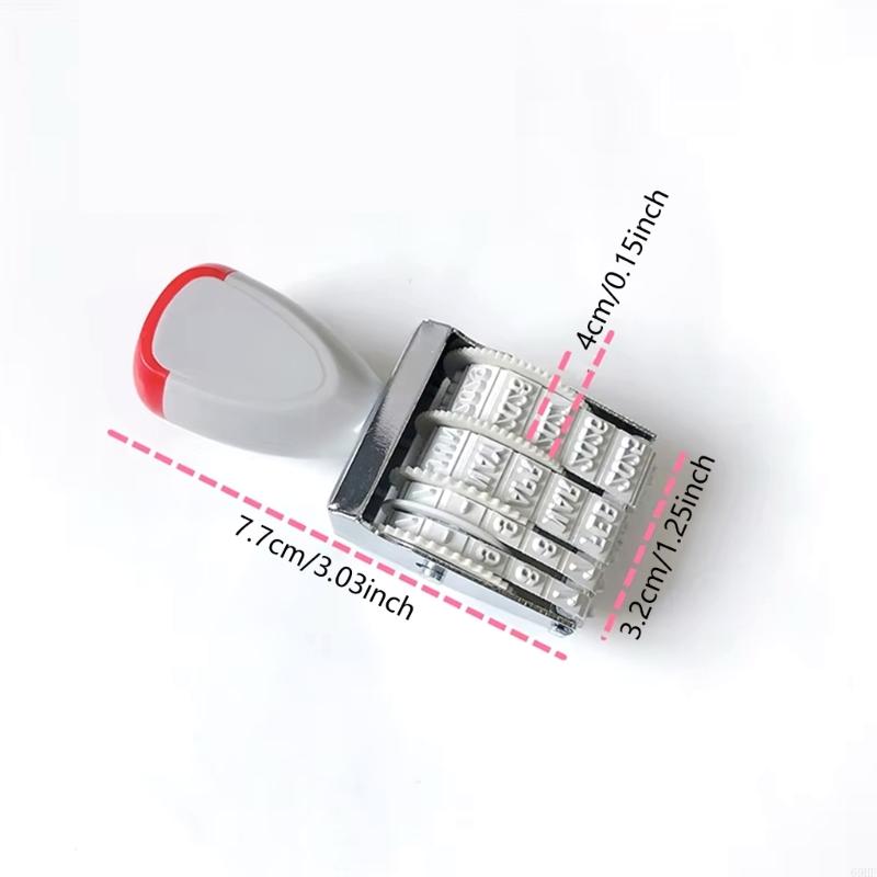 69HF Rubber Stamp Line Dater Date Stamp for Scrapbooking Packaging Craft