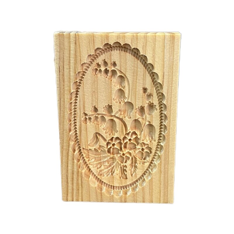 3D Houten Bakvorm Cookie Biscuit Druk Stempel Mallen Prachtige Levendige Patroon Bakvorm Dennenappels Bloemen Windmolen: Campanula