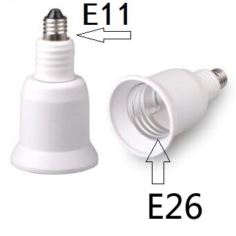 E10 e12 e14 to g9 mr16 e27 lampeholderkonverter 110v 220v adapter til basestik til led-lampe majspære: E11 to e26