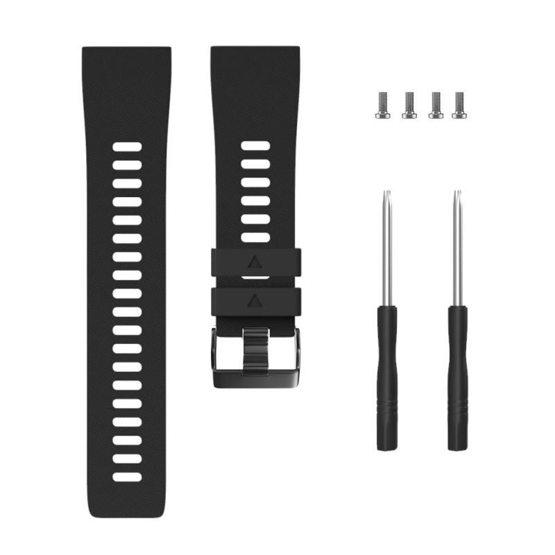 Watchband For Garmin Forerunner 35 Soft Silicone Bracelet For Garmin Forerunner 35 Strap Replacement Watch Strap Wristband: black