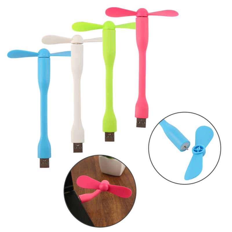 Mini Cute Portable Flexible Mini USB Fan Bendable Removable USB Gadgets Low Power For Powerbank For PC For Laptop For OTG