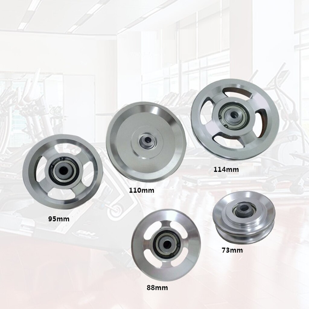 Legering katrol wiel enkel wiel touw hijsen u groef rol tractiegeleider 114/73//88/95/110 mm