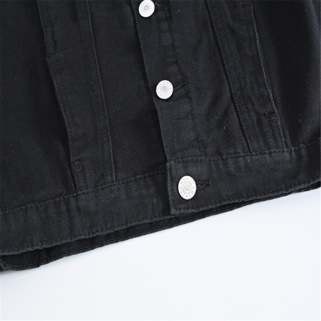 mannen vest mode toevallige denim jas mouwloos vest zwart vest denim vest top Y813