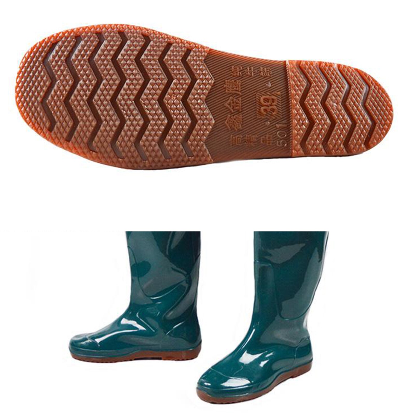 Fishing Trousers Waist Length Trousers Lower Field Fishing Shoes Waterproof Shoes Wading Trousers Green Fishing Trousers