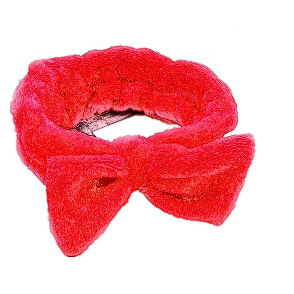 Koral fleece hårsløjfe kryds pandebånd til vask ansigt makeup dame bademaske kosmetisk hårbånd elastisk blød turban hårtilbehør: 7