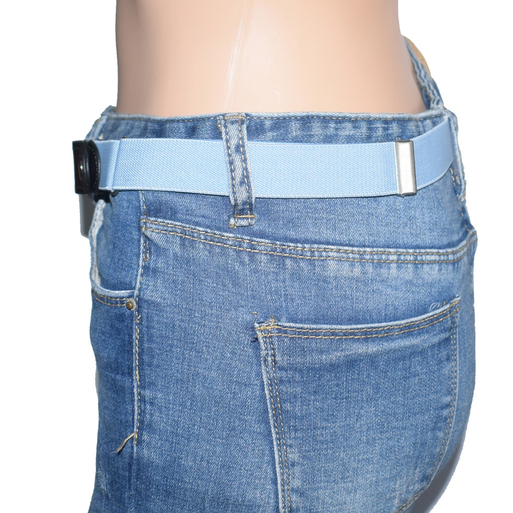Buckle-Free Belt For Jean Pants No Buckle Invisible Stretch Elastic Waist Belt For Adult/Children ,No Bulge,No Hassle Waist Belt