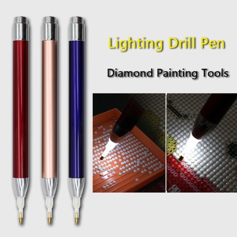 1PC DIY Diamond Painting Tool Lighting 5D Diamond Painting Point Drill Pen Sewing Accessories Crystal Cross Stitch