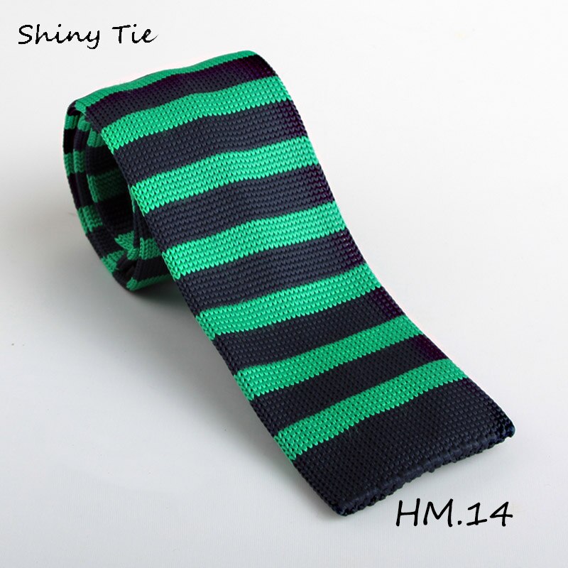 Strikkede slips strik fritid stribede slips strikke uld hals slips 100%  mærke kommercielle mænd slips: 14