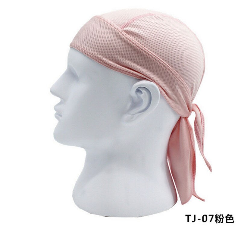 Men Boys Casual Solid Breathable Bandana Multi Function Men Bike Bandana Cycling Bandana Pirate Headwear: Pink