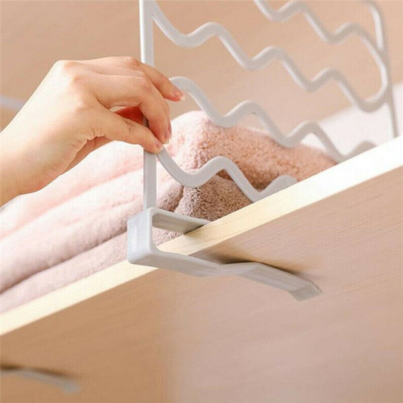 1PC Closet Shelf Divider Cabinets Partitions Wardrobe Durable Organizer Clamp Kitchen Libraries Shelf Room Home Desktop Divider