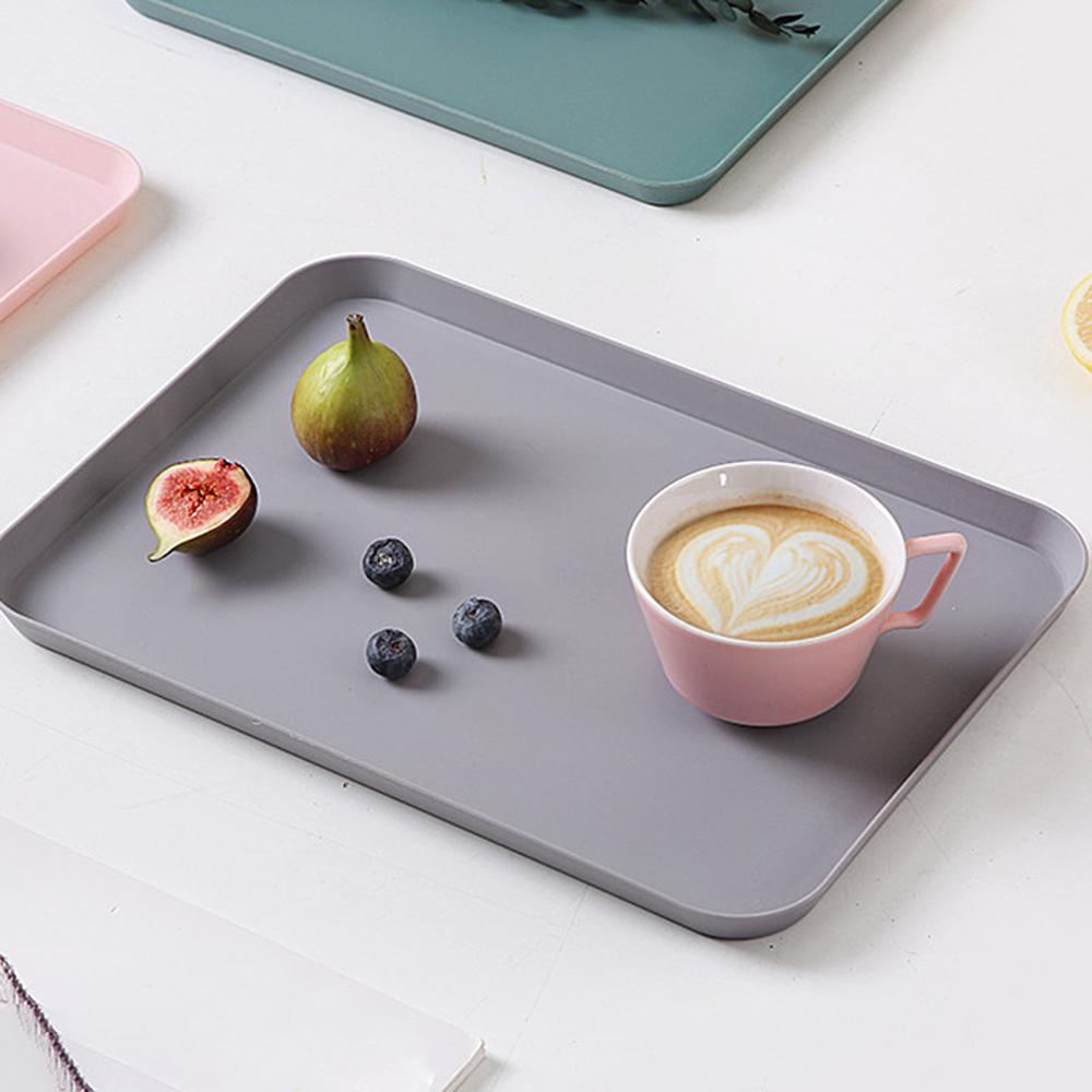 Nordic Stye Tea Tray Rectangular PP Storage Tray Serving Tray Food Plate Fruit Dessert Tray plateau de serviceподнос для декора