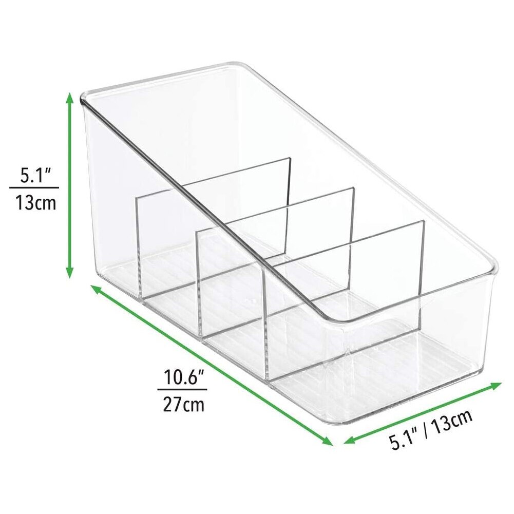 Large Plastic Food Packet Organizer Caddy Storage Station for Kitchen Pantry Cabinet Countertop Holds Spice Pouches HY99