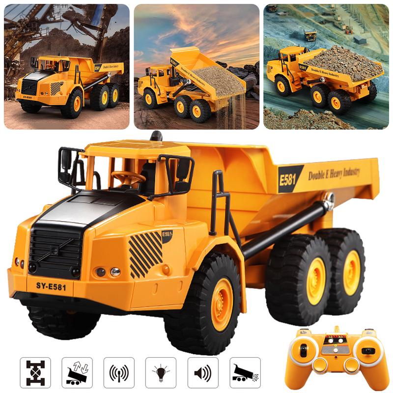1/22 RC camiones cubo volcado 2,4 GHz Control remoto ingeniería vehículo construcción camiones RC juguetes para niños