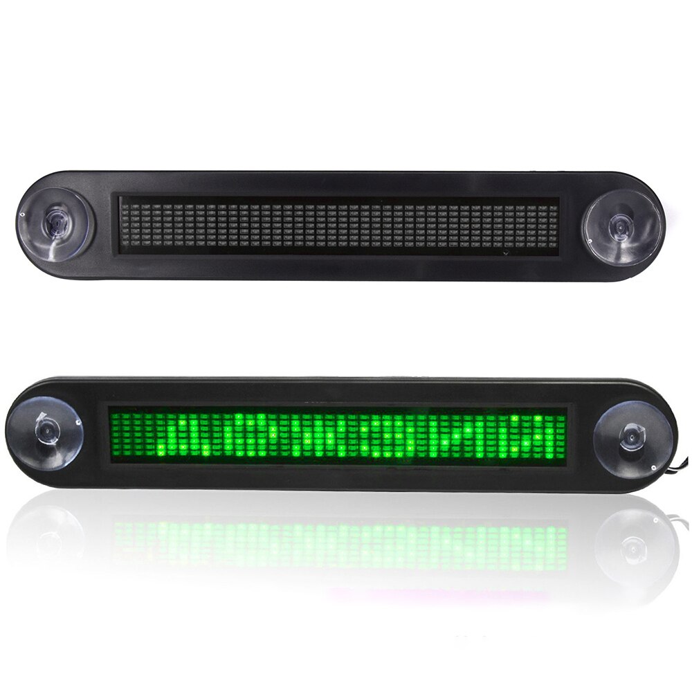 12V Car Mini Super Slim LED Programmable Message Sign Scrolling Display Board with Remote Car Styling