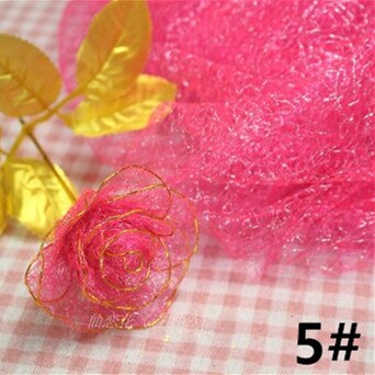 1pcs Making Flower Stocking Gold/Silver Silk Flower Accessories Decor DIY Nylon Flower Material Artificial Flower For Wedding: 5