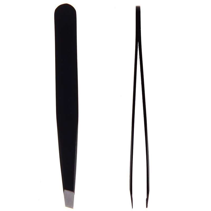 Jetting 2 Stks/partij Rvs Slant Tip Ontharing Wenkbrauw Pincet Make-Up Nuttig Mooie Tool Pro Wenkbrauw Pincet