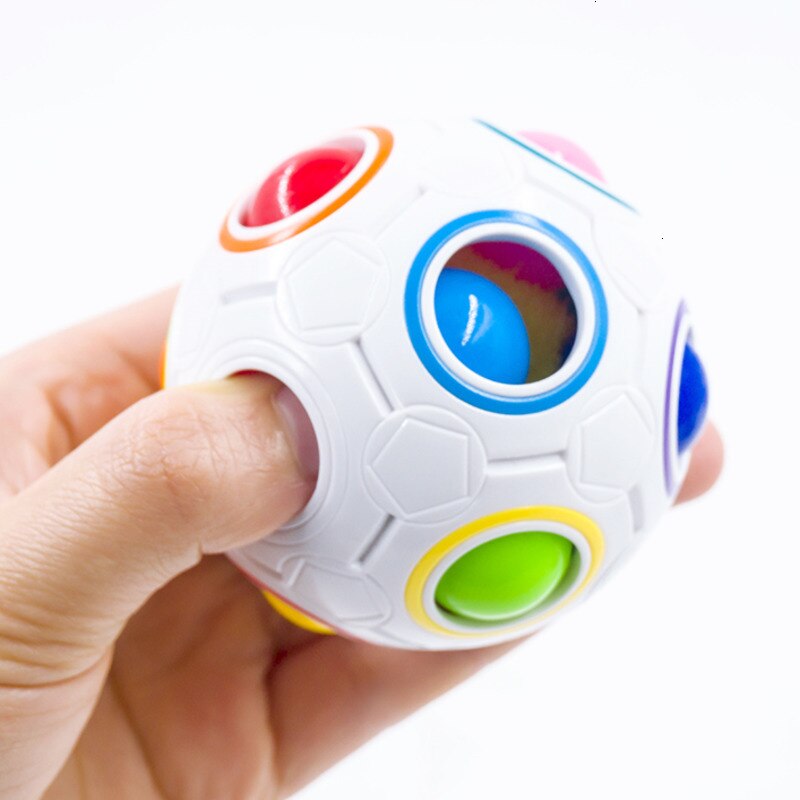 Magic Spheric Cube Speed Rainbow Ball Puzzles Learning Educational Toys For Children Adults Office Anti Stress Puzzles