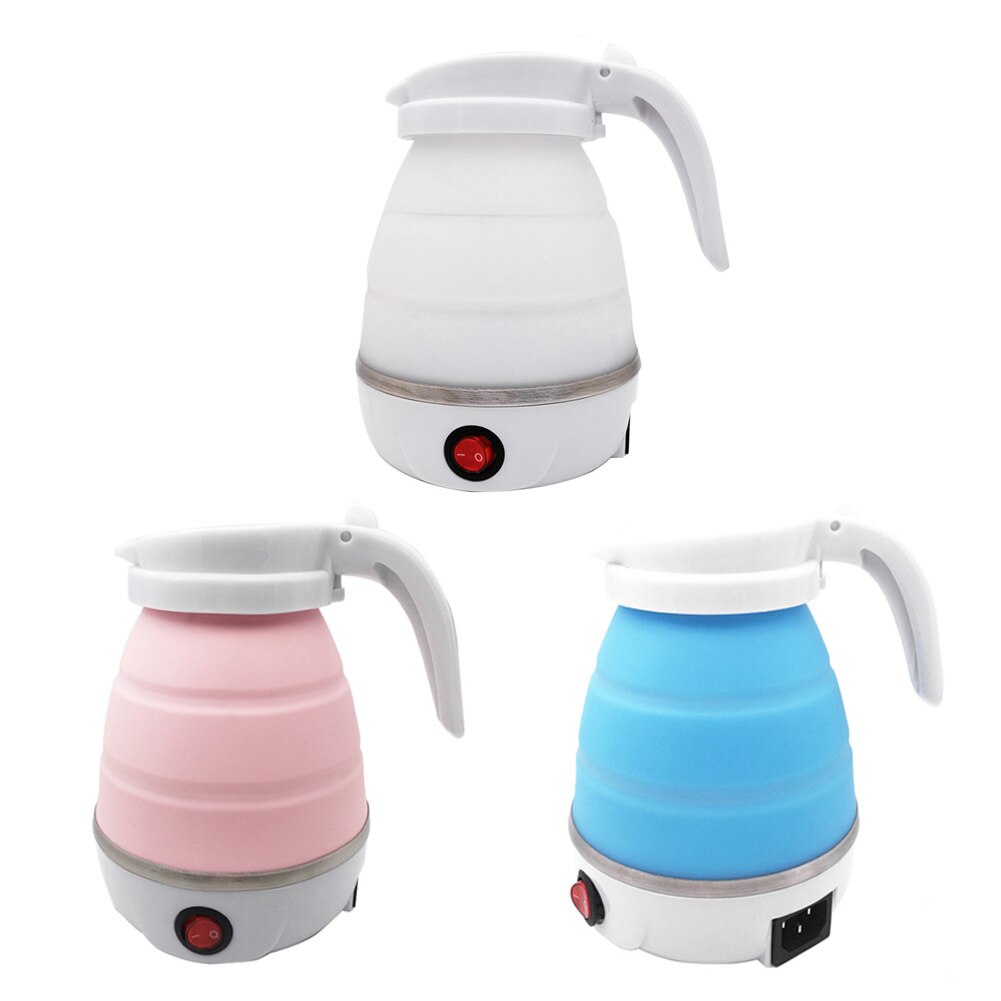 600W Silicone Portable Boiling Water Tea Pot Foldable Electric Boiler Kettle for Travel Home Use Kitchen Gadgets
