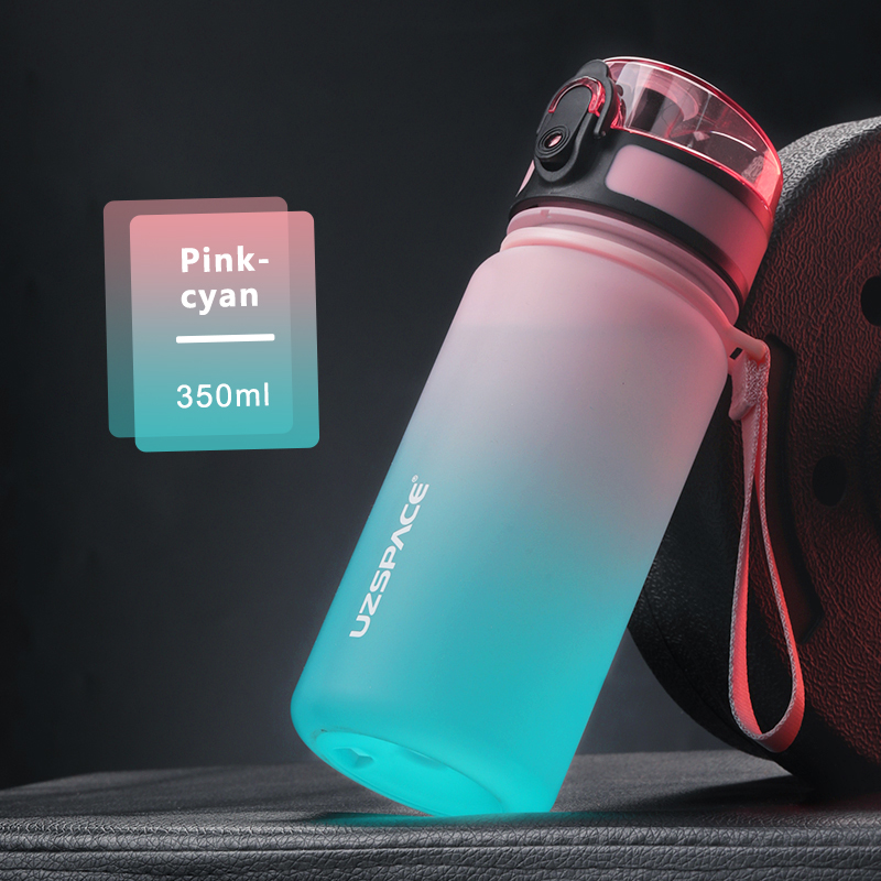 UZSPACE Water Bottle BPA Free Plastic Water Bottle with Carabiner Leakproof Sports Bottle for Gym Fitness 32Oz/1000ml: PURPLE