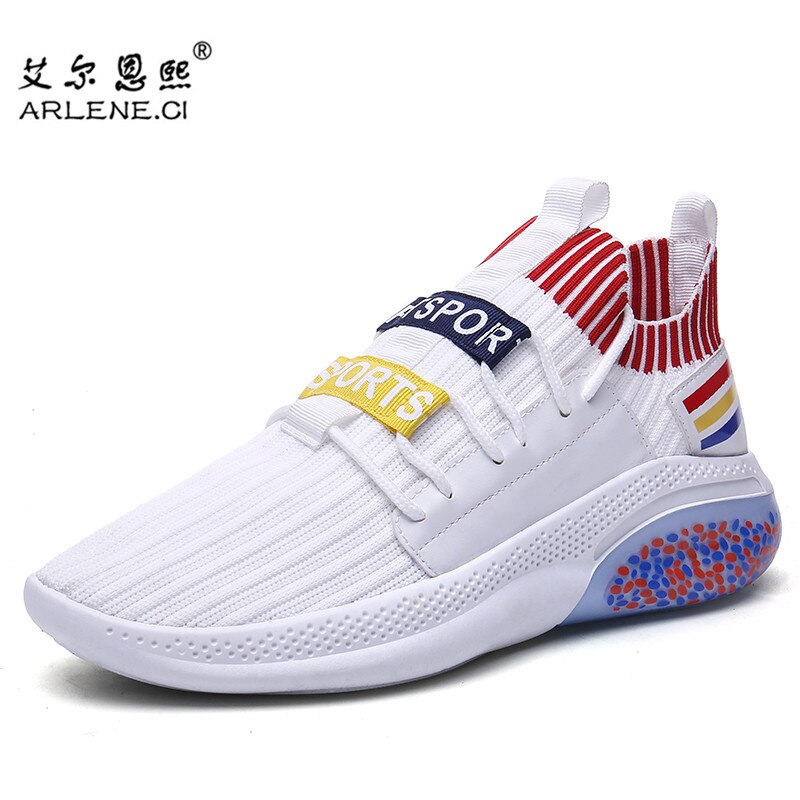 Tennis Shoes for Men Breathable Sports Shoes Lace Up Men Outdoor Jogging Comfortable Sneakers Sock Footwear Tenis Masculino