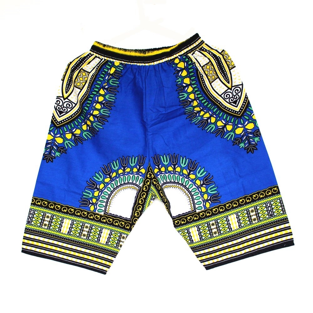 African Traditional Print Cotton Dashiki Short Men's African Beach short