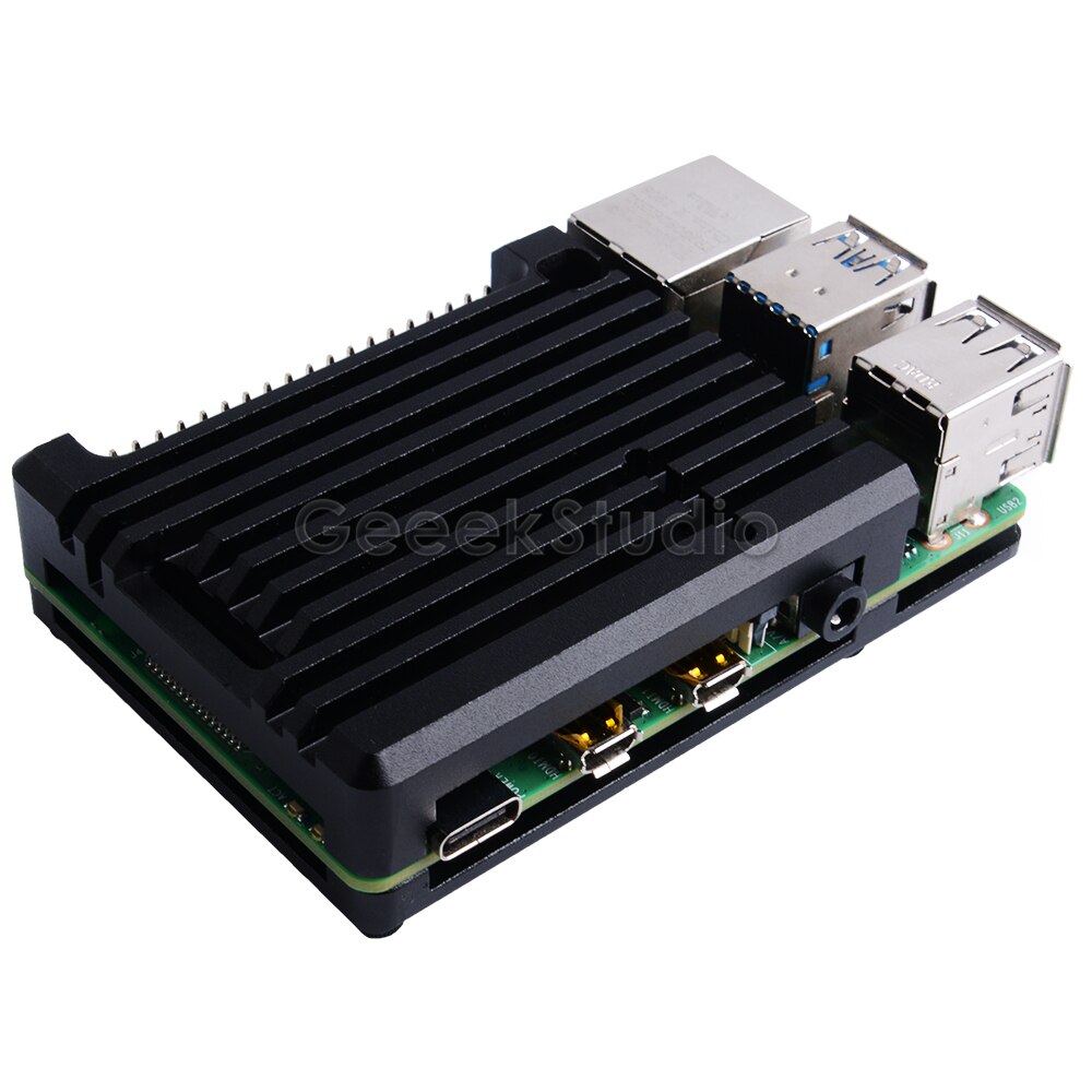 version! Raspberry Pi Armor Case Cooling Heatsink Aluminium Alloy Metal Case for Raspberry Pi 4B / 3B+ / 3B