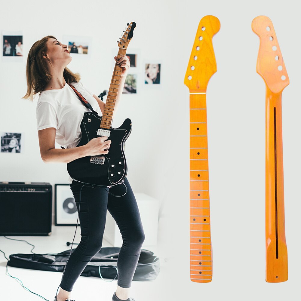 22 Frets Replacement Maple Neck Fingerboard Strat ST Stratocaster with Back Midline electric guitar replacements guitar supplies
