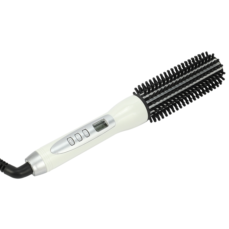 Professionele Keramische Haar Krultang Stijltang Warmte Kam Elektrische Lcd Haar Borstel Curling Kam Ronde Grote Roller Waver