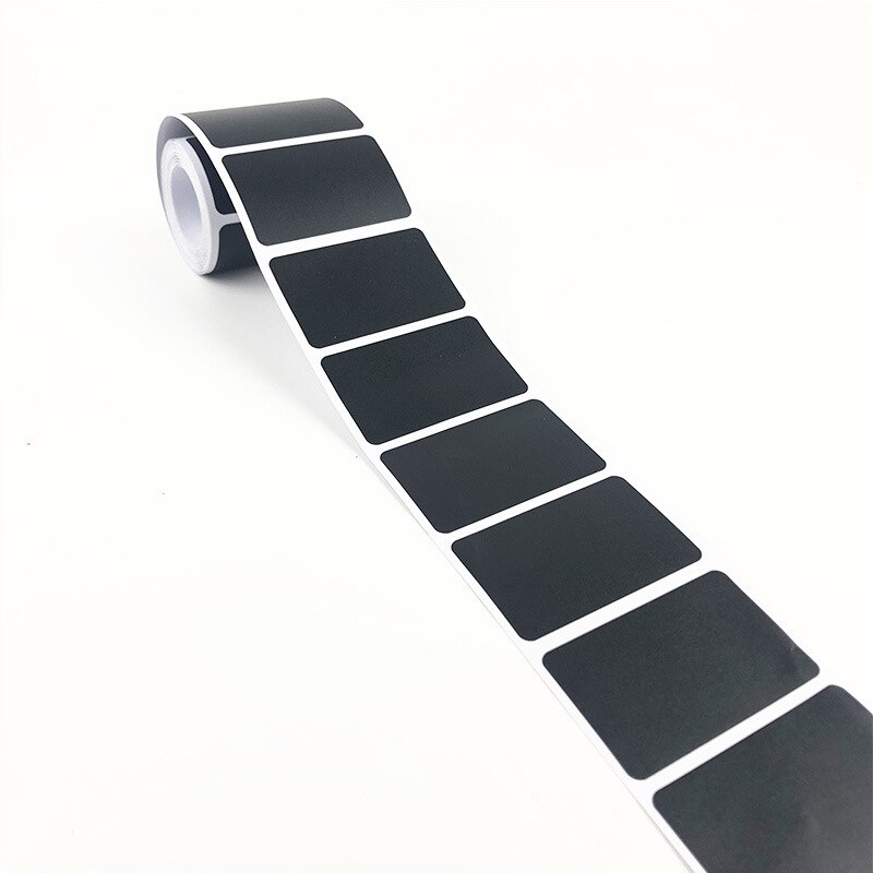 1 Roll 150pcs Kitchen Labels in Black Blank Sticky Labels In Slate Format Boxes Pots 4cm x 6cm