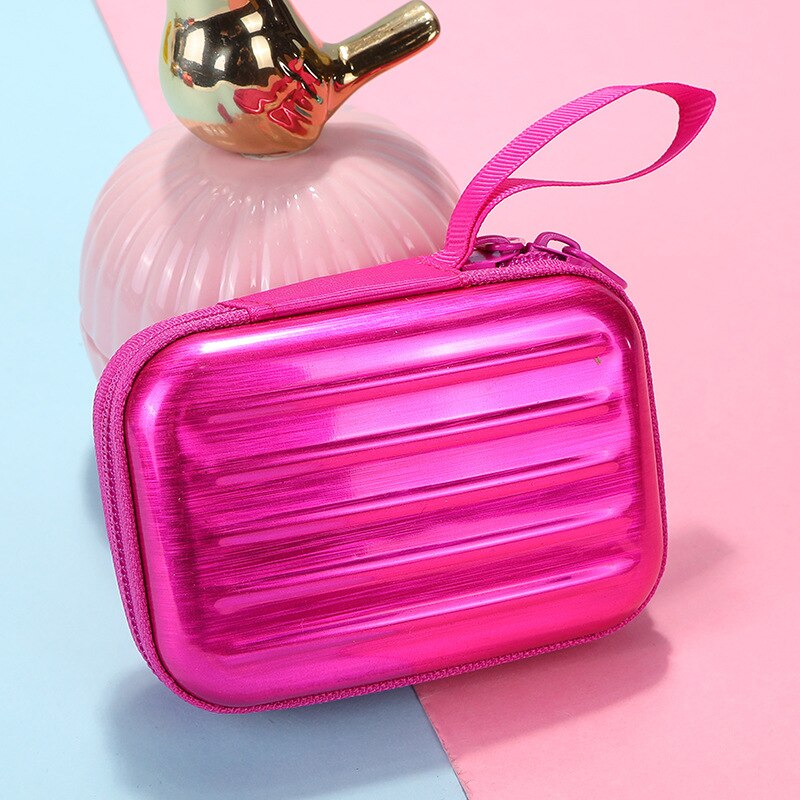 Mini Portemonnee Vierkante Mini Opbergtas Creatieve Key Coin Pouch Kids Portemonnees En Handtassen Mini Crossbody: Hot Pink