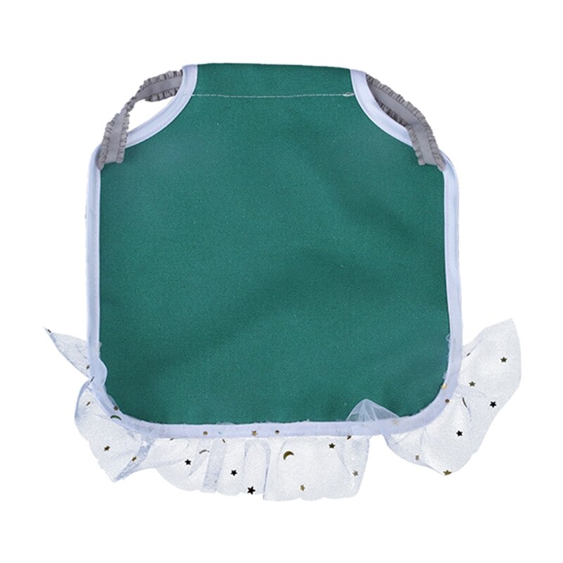 Delantal de protección para la espalda del pollo, Protector de pollo, vestido de gallina, suministros de ropa para mascotas, traje para gallinas pequeñas/medianas/grandes: Green-1