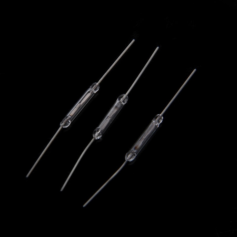 10 Pcs 2x14mm Reed Switch Normally Open Magnetic Induction Switch Electromagnetic N/O