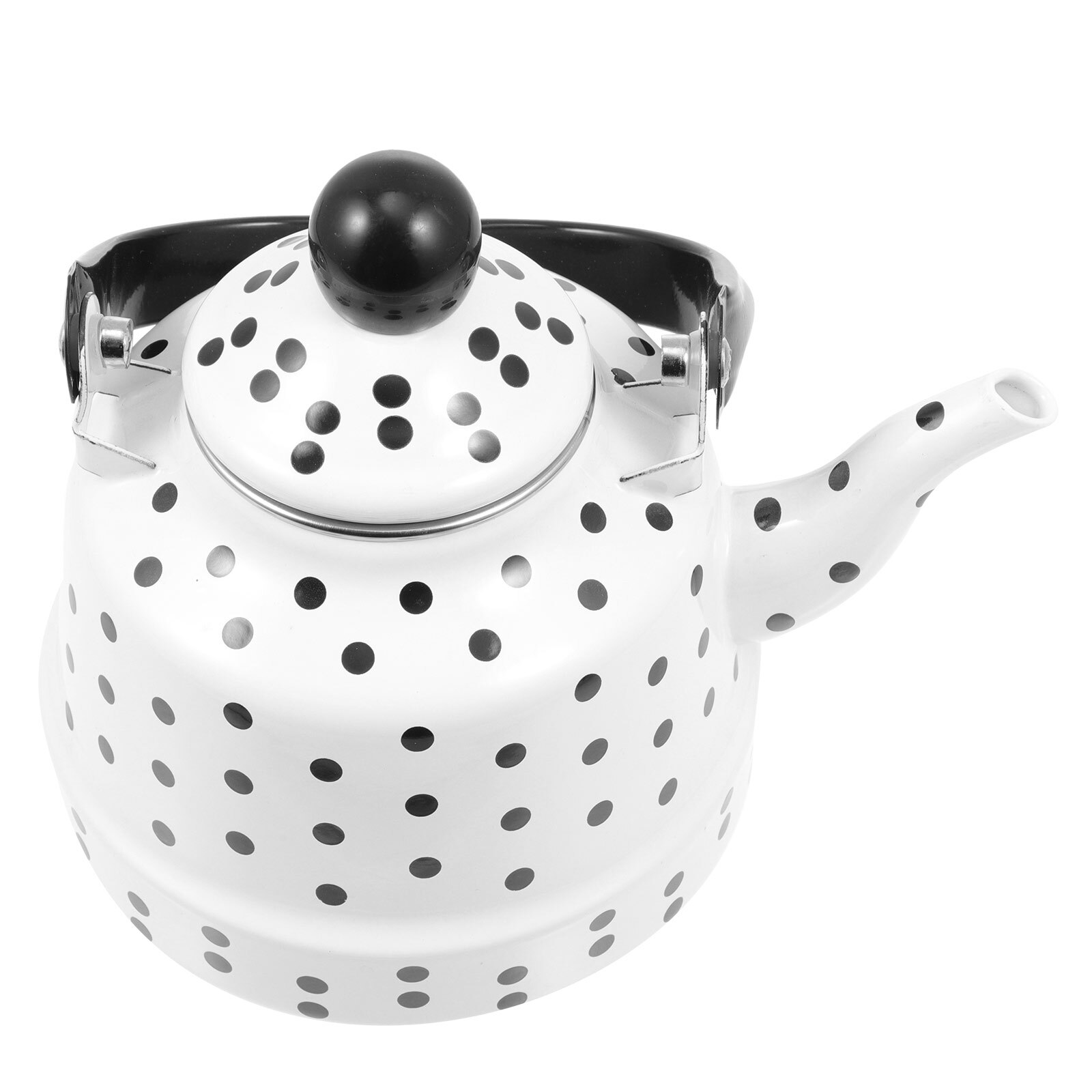 Bouilloire à eau bouillante pour maison de thé, motif de points d&#39;émail, bouilloire à eau bouillante, bouilloire domestique