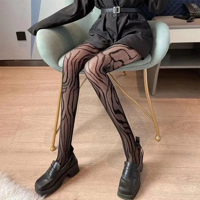 Neue Frauen sexy Gemusterte Fischnetz Strumpfhosen Y2k Schlanke Beine Lange Gittergewebe Socken Strumpfhosen Frauen Netz Strümpfe sexy Spitze Strumpfhosen # #