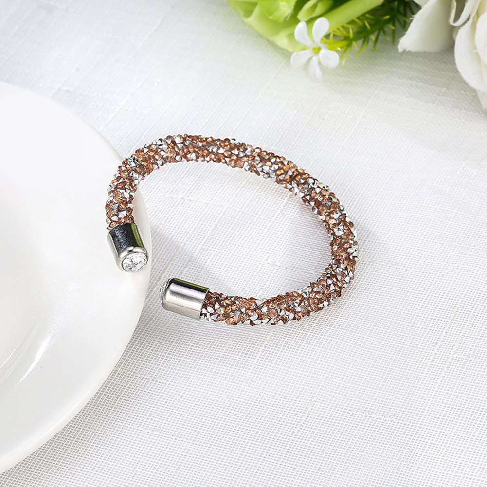 Exquisite Kristall Manschette Armband Öffnen Armreifen Pulseira Feminina Für Frauen Bijoux Neue Schmuck Armreifen: Gold