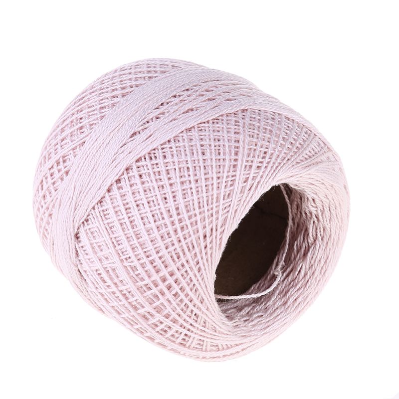 50g Thin DIY Cotton Lace Yarn Candy Color Crochet Hand-Woven Silk Light Thread F3MD