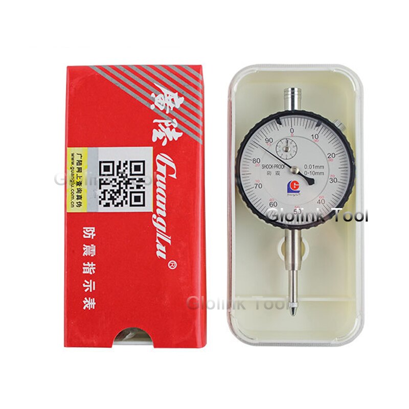 GUANGLU Dial Indicator 0-3mm 0-5mm 0-10/0.01mm Shock-Proof Dial Test Gauge with Lug Back Precision Micrometer Measuring Tool