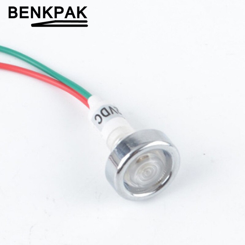 5Pcs 10Mm 12V Led Lampje Met 18Cm Draad Sigal Lamp