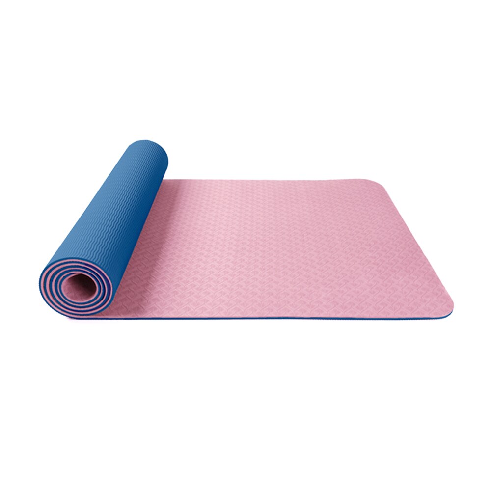 6 millimetri Eco-Friendly di Yoga Zerbino, posizione Linea FAI DA TE Non di Slittamento Non Tossico Esercizio Cuscino con sling bag per le donne le ragazze di casa di allenamento di Ginnastica: PinkBlue