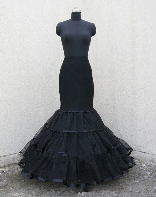 Schwarze Braut Petticoat Krinoline Unterrock Band/Hoopless/Meerjungfrau/Fishtail: 14