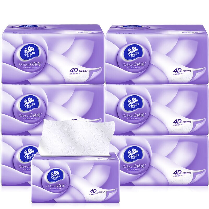 Vader stereo skönhet bomull präglat papper 6 pack 1 lyft 3 lager 110 silkespapper