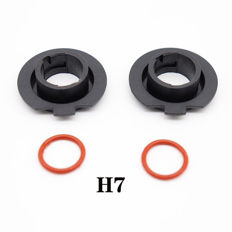 2 stk.  h7 bil ledet -lyskaster pære adapter holder sokkel hodelykt holdere