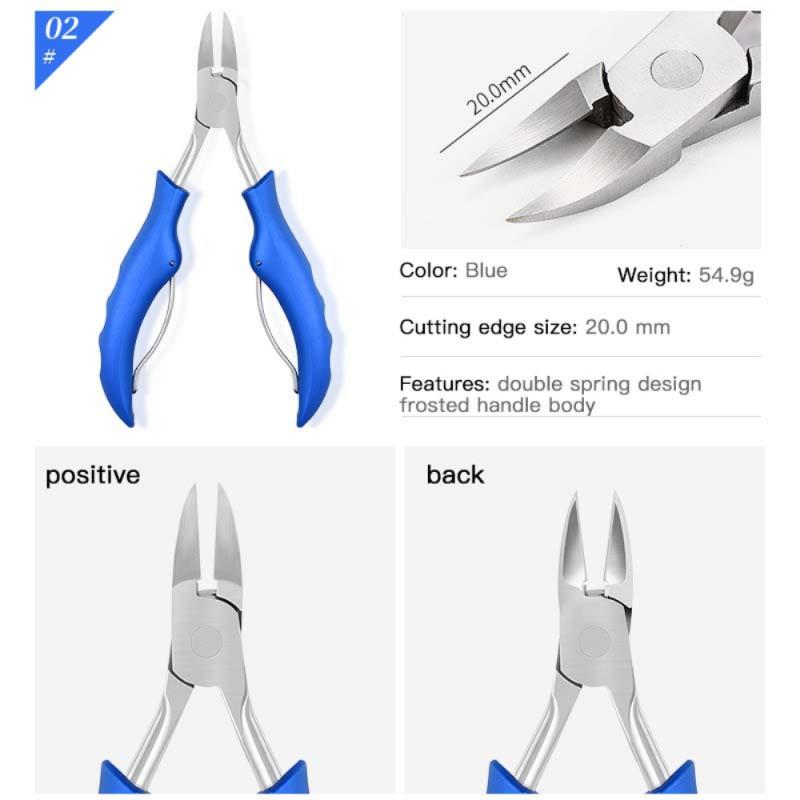 Nail Groove Forceps Special Oblique Mouth Olecranon Inlaid Pedicure Artifact Heavy Duty Precision Nail Clippers Scissors Tool: 02