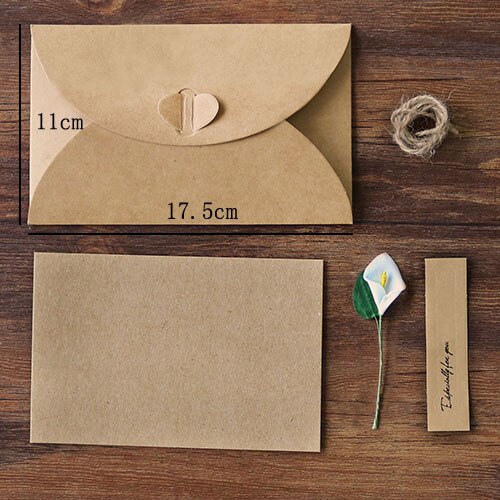 17.5 x 11cm 1pc kraftpapper kuvertpåsar vintage kuvert för kort scrapbooking brevpapper kuvert: Jag kallar lilja